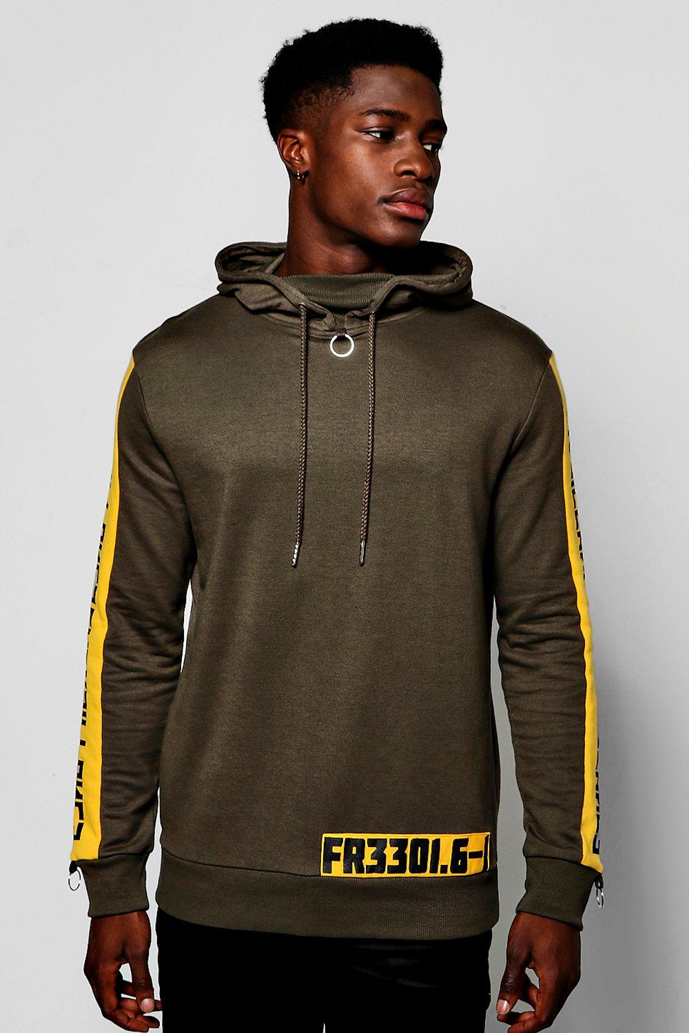 guess high build triangle overhead hoodie