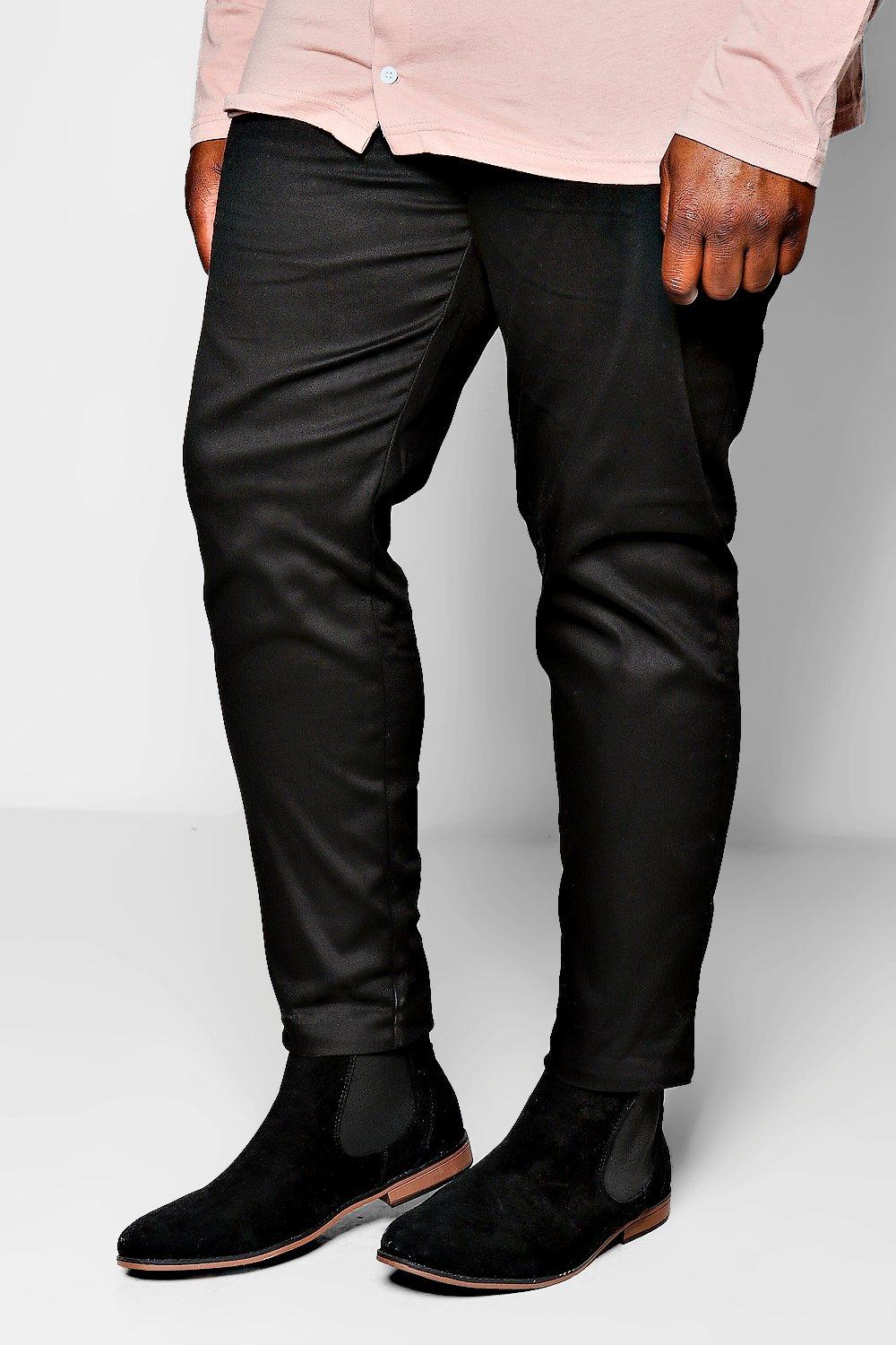 tall slim leg black trousers