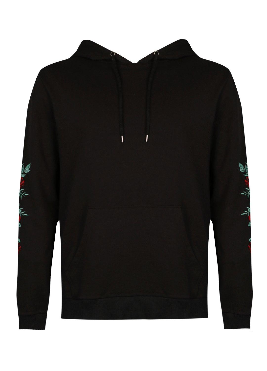 Rose Embroidered Hoodie