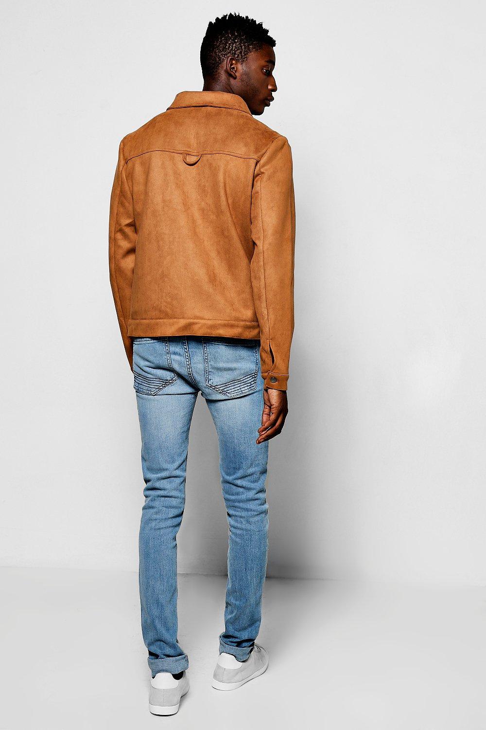 Tan faux deals suede jacket