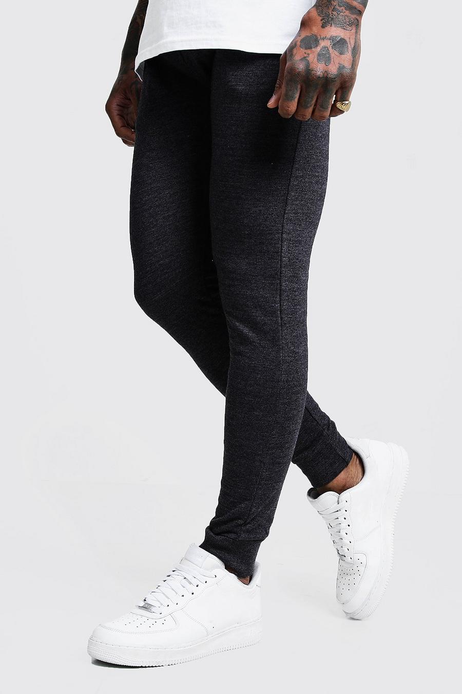 Charcoal Super Skinny Fit Basic Track Pants image number 1