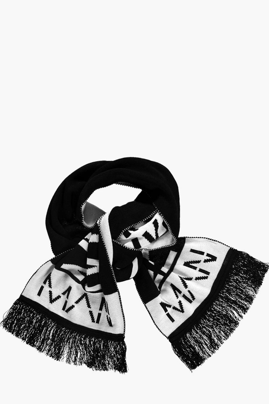 Black And White Oversize MAN Scarf image number 1