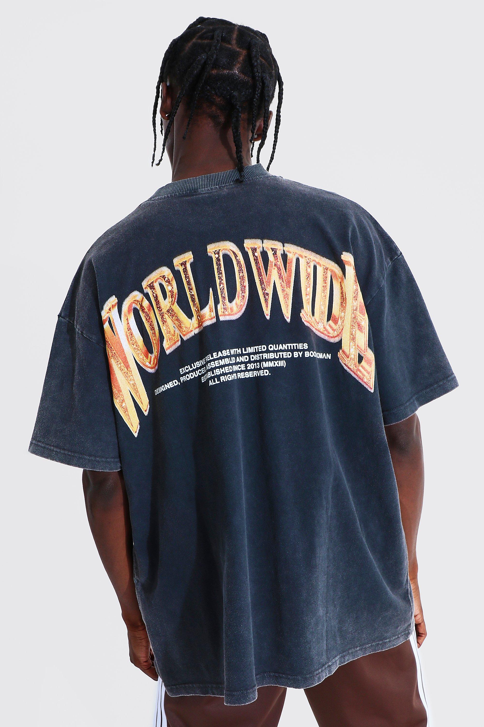 Oversized Extended Neck Worldwide T-shirt