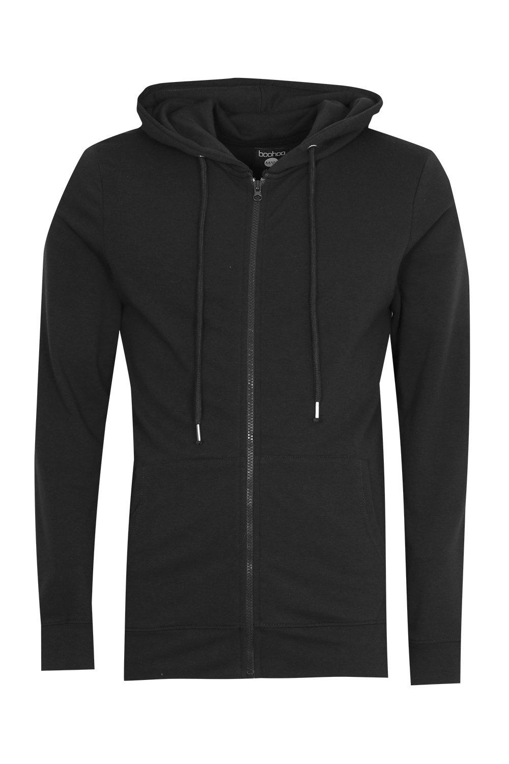 Muscle Fit Zip Through Hoodie