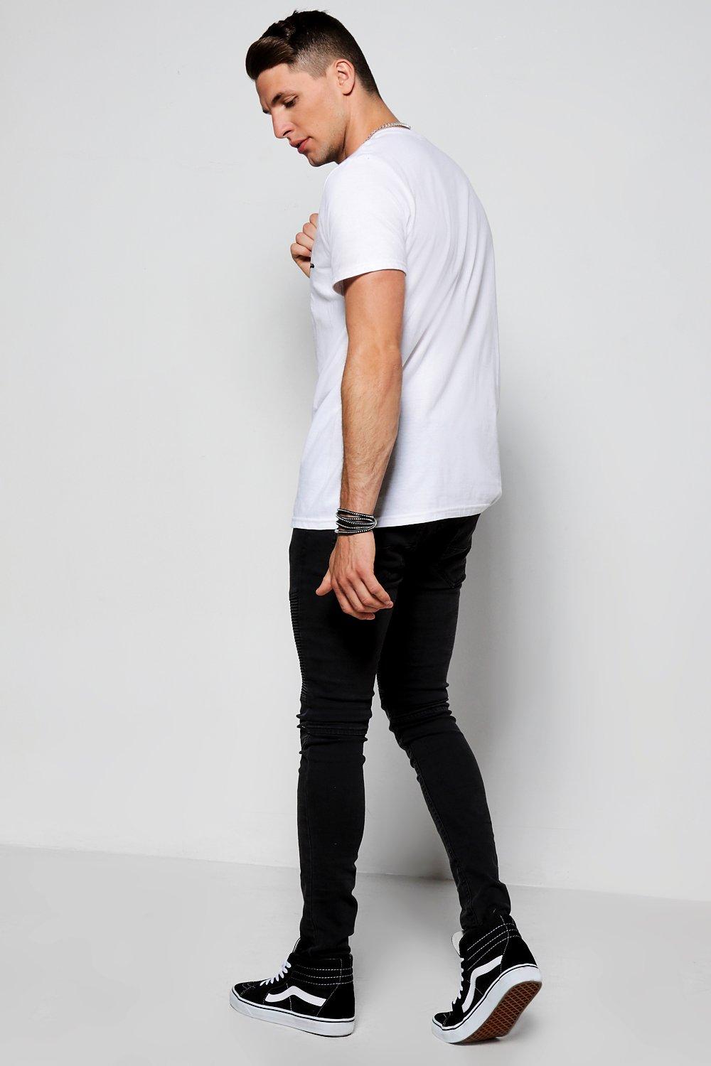 Cuffed skinny jeans store mens