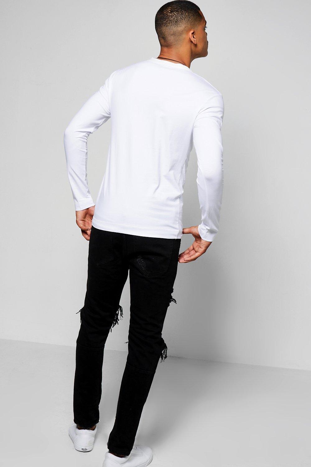 grandad collar t shirt long sleeve