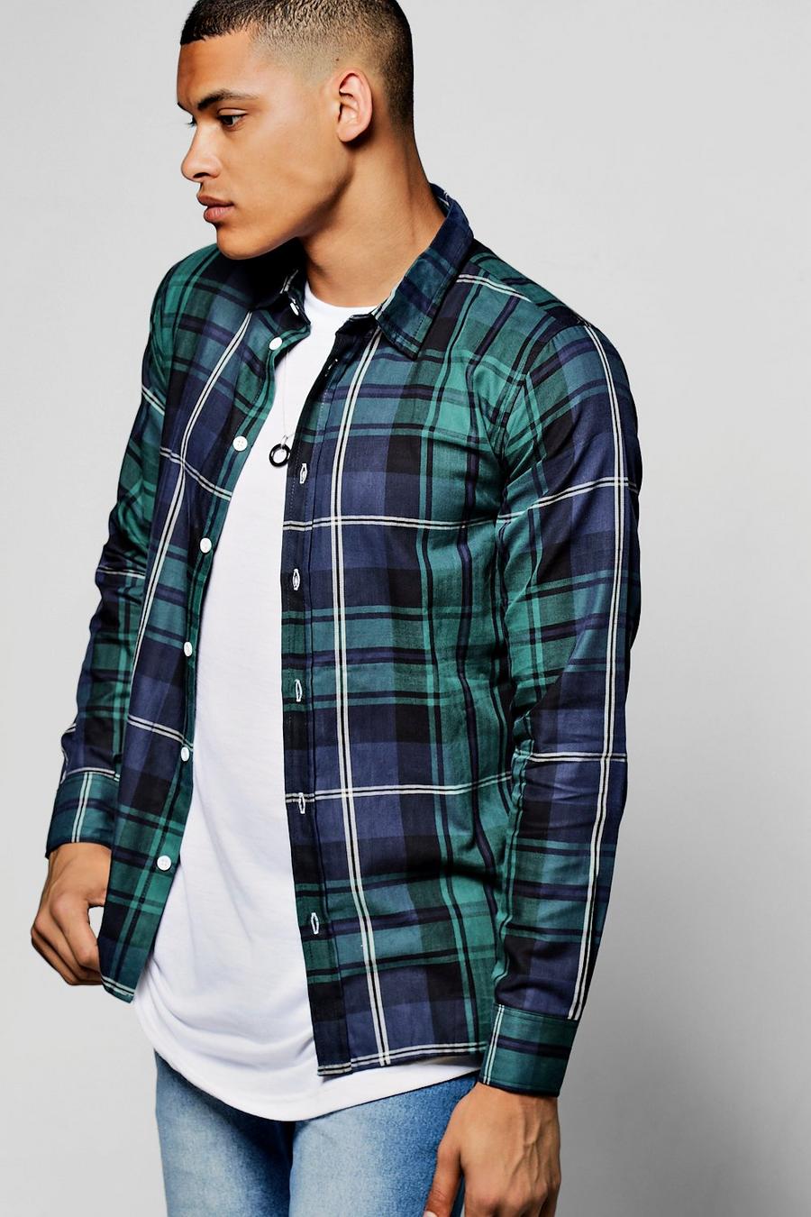 Green Flannel Long Sleeve Shirt image number 1