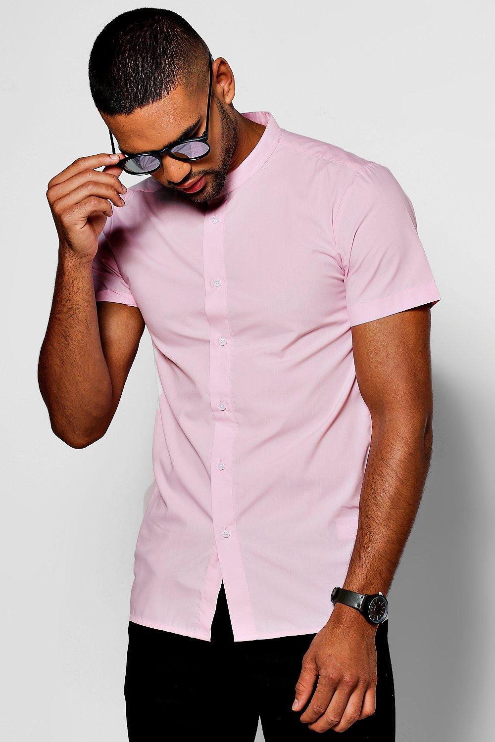 short pink shirt