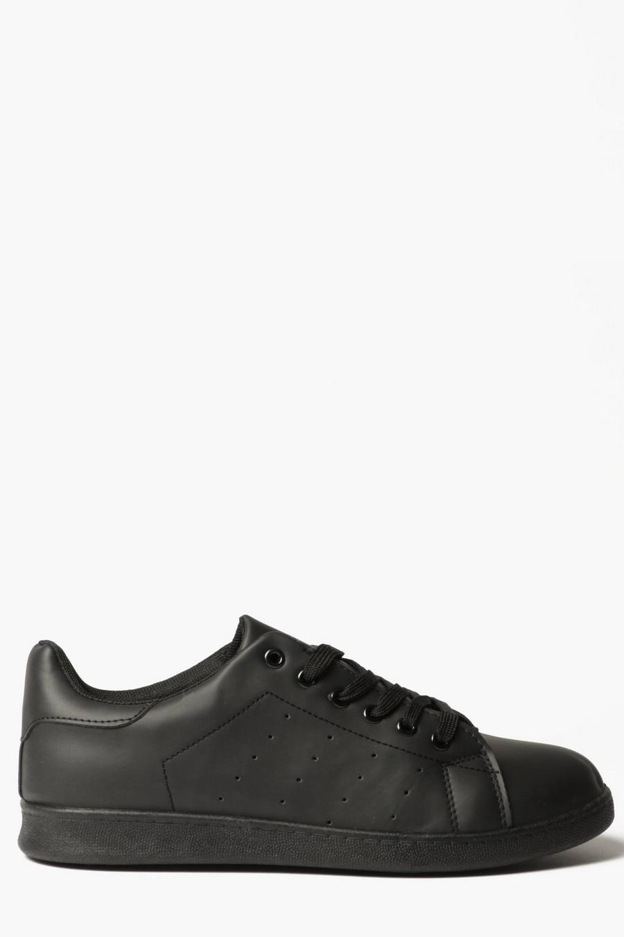 Black Lace Up Sneakers image number 1