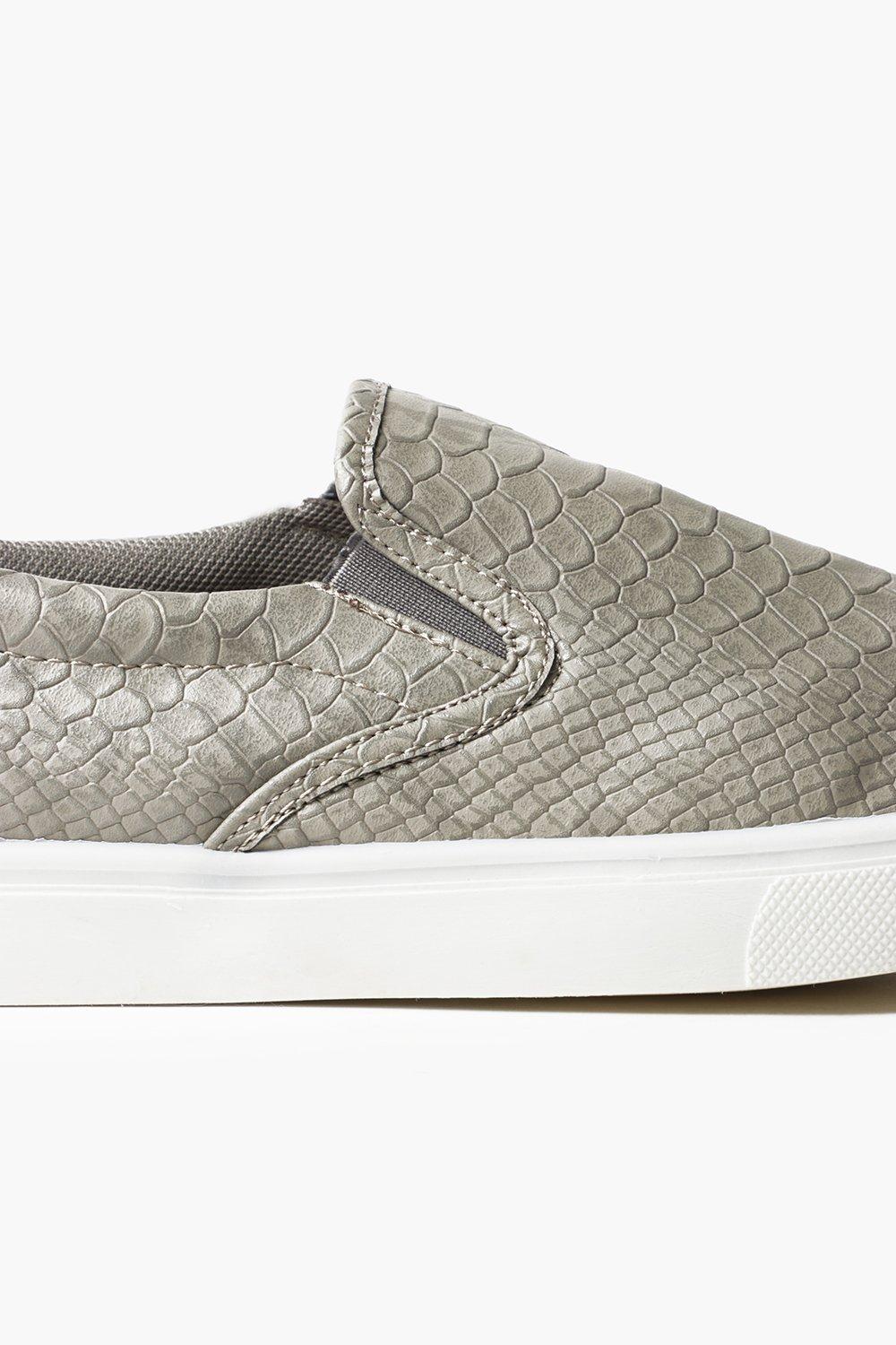 Snakeskin slip on trainers on sale