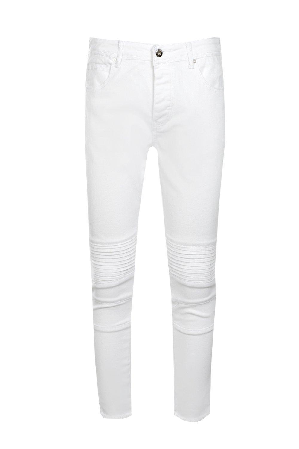 White hot sale biker jeans