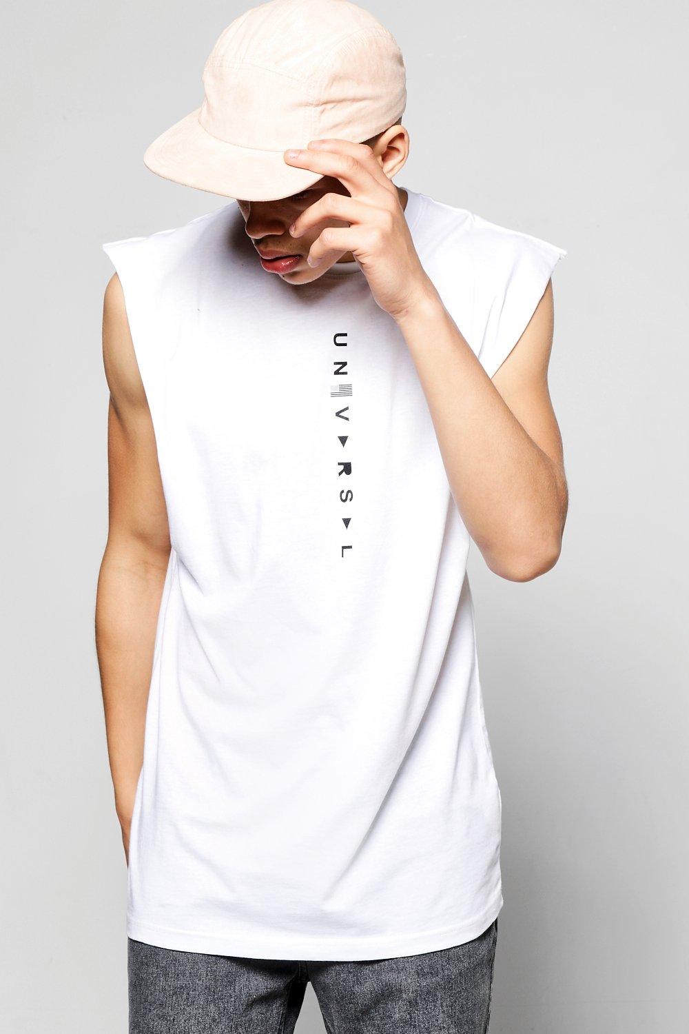 sleeveless t shirt with cap