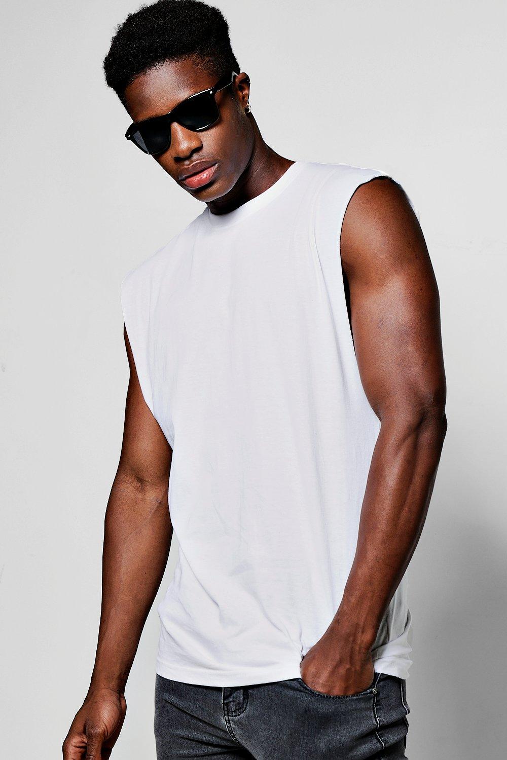 Sleeveless T Shirt With Drop Arm Hole