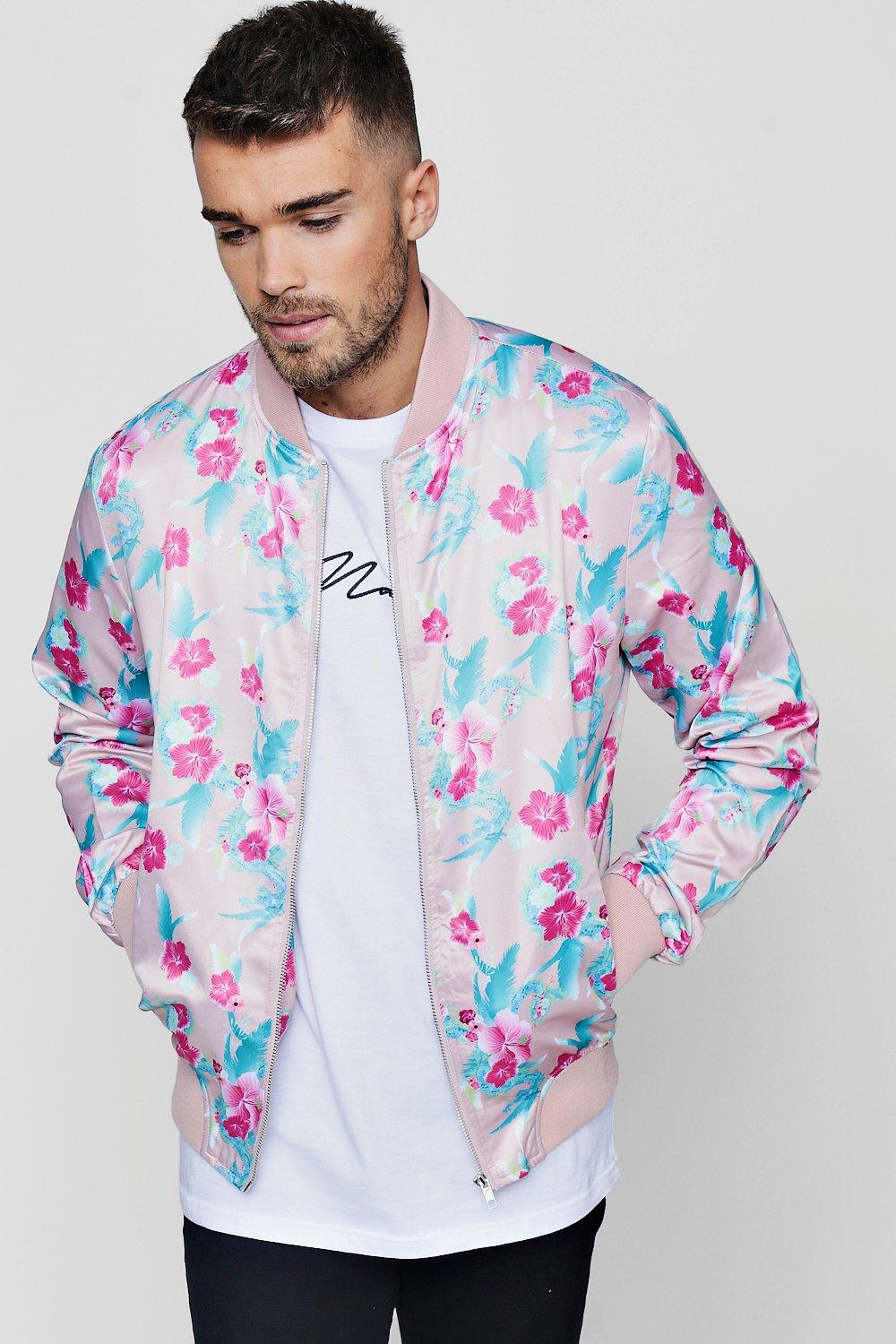 pink satin bomber jacket