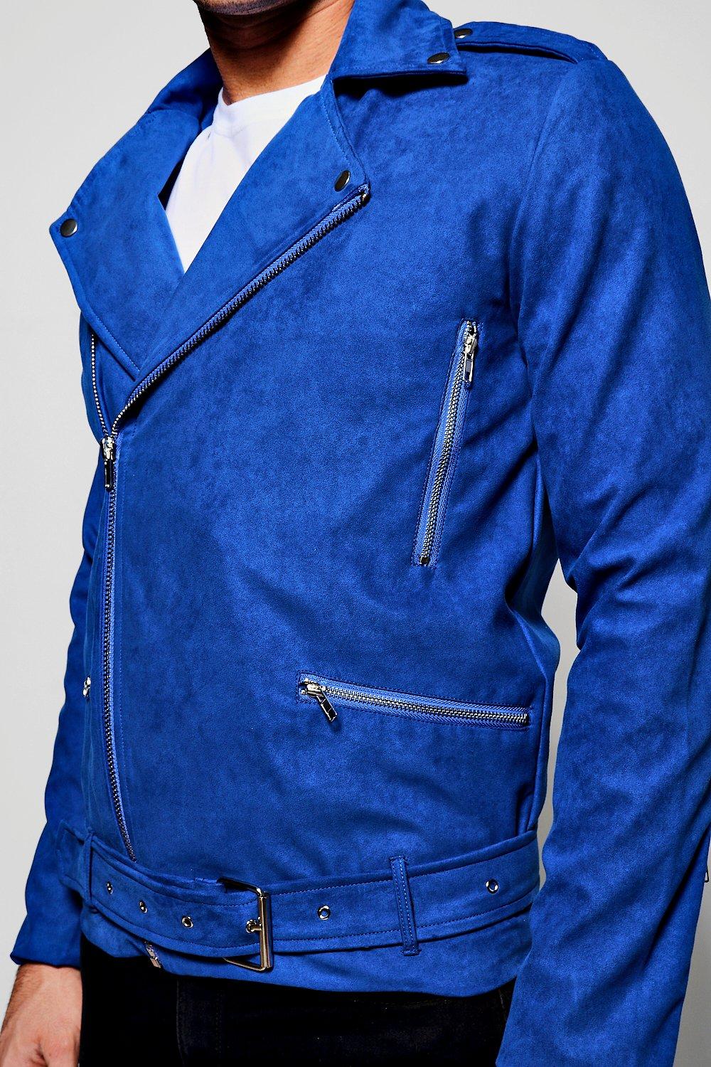 Cobalt blue 2025 suede jacket