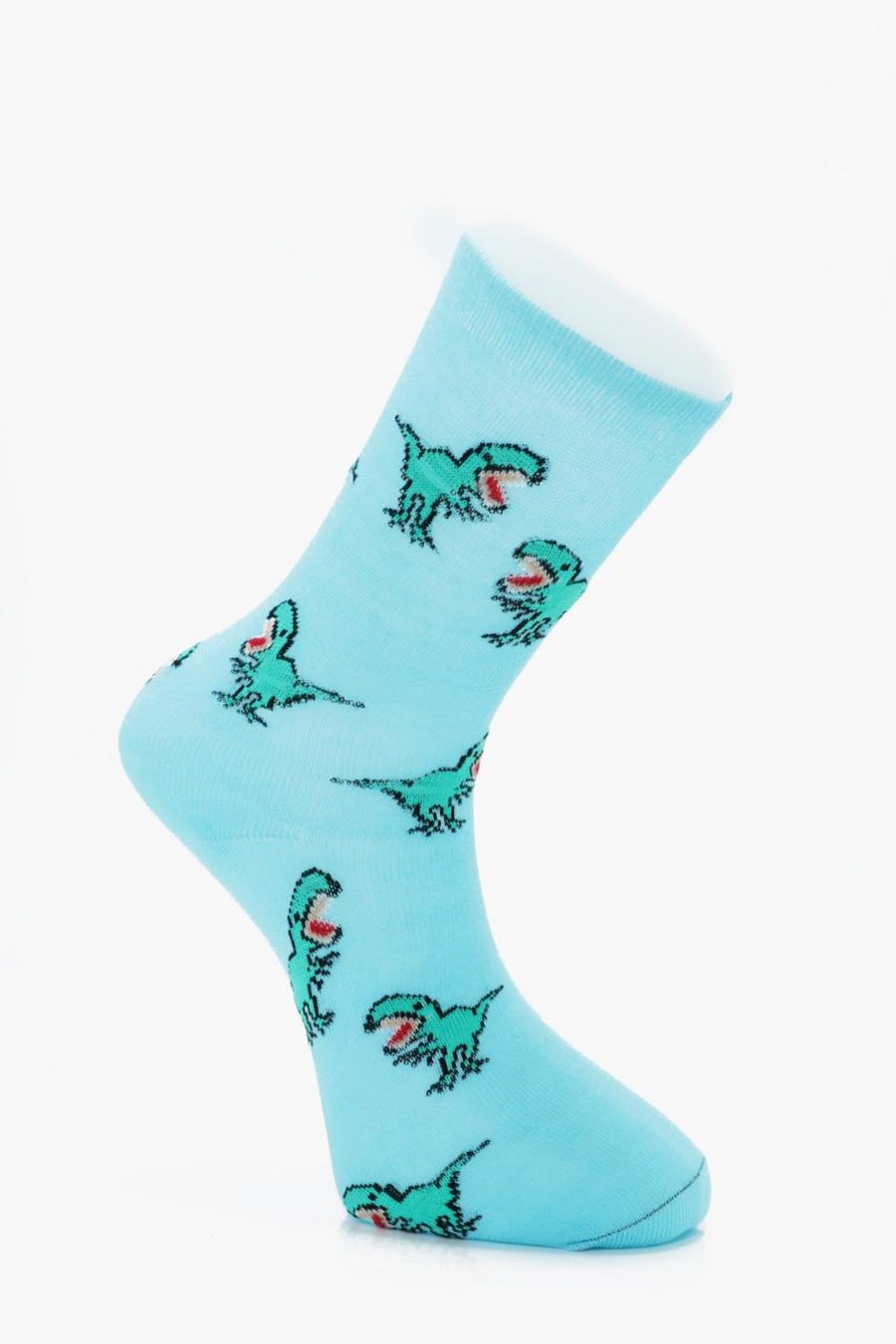 calcetines de dinosaurio, Azul image number 1