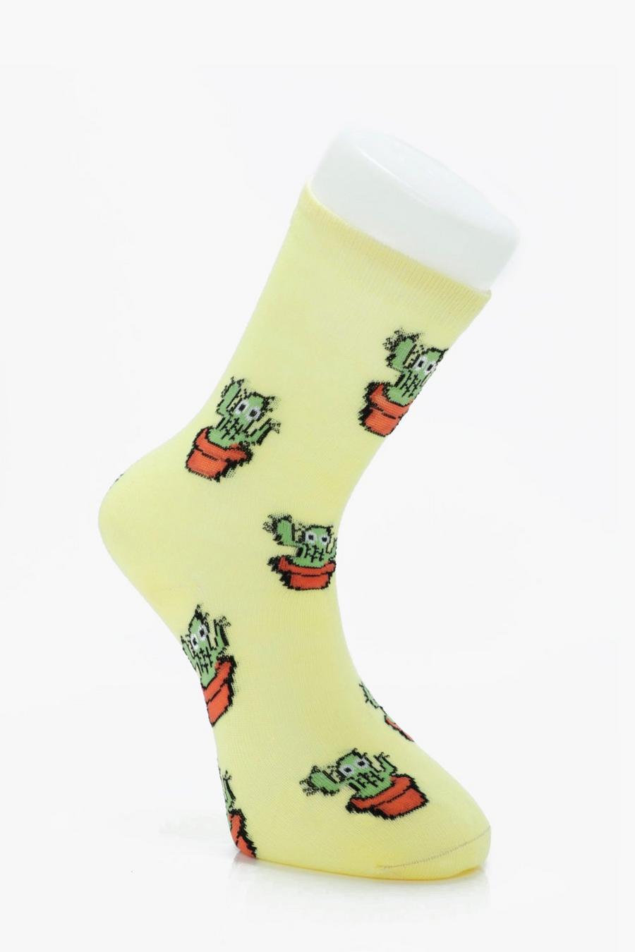 Yellow gul Cactus Socks image number 1