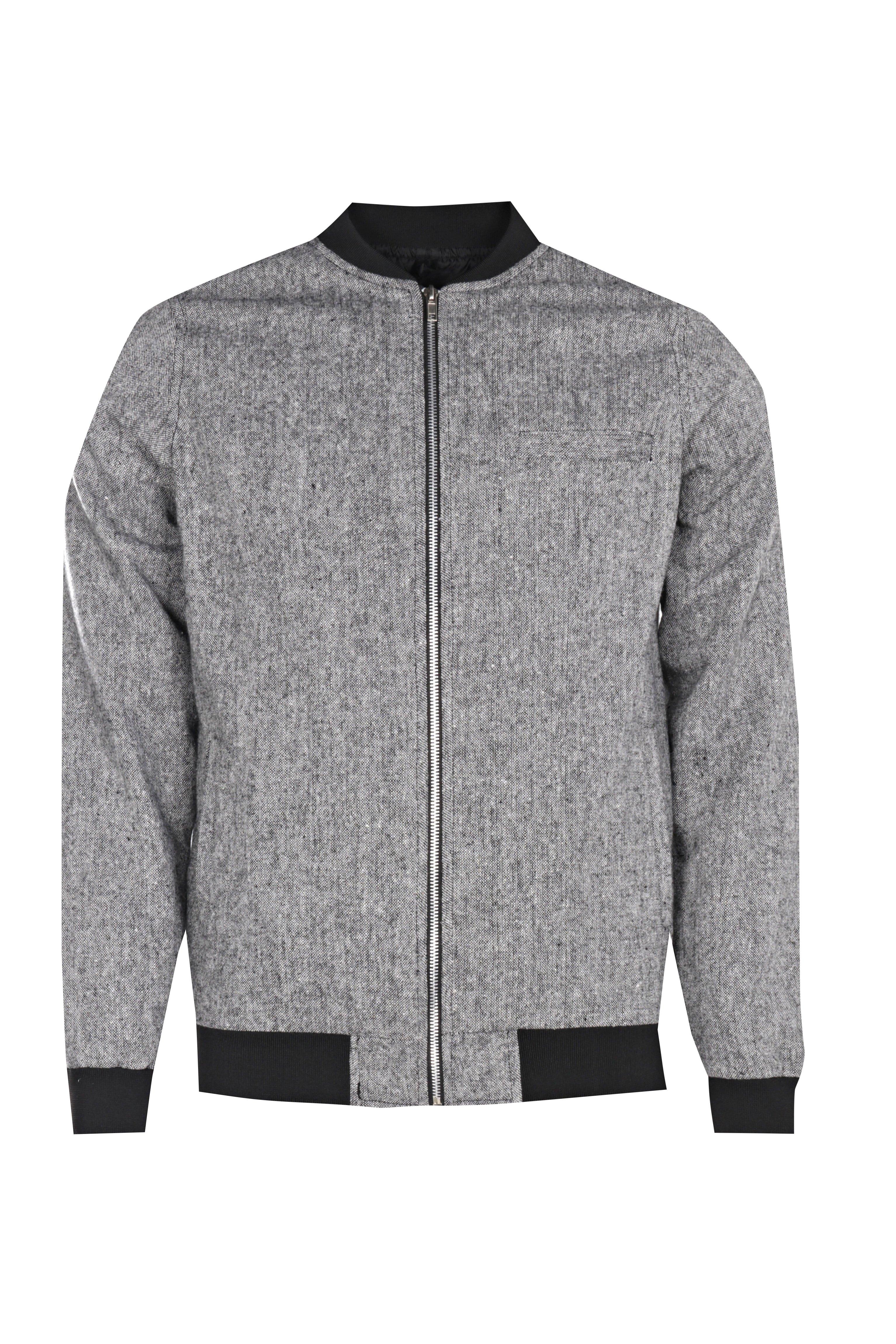 Tweed bomber hot sale jacket mens