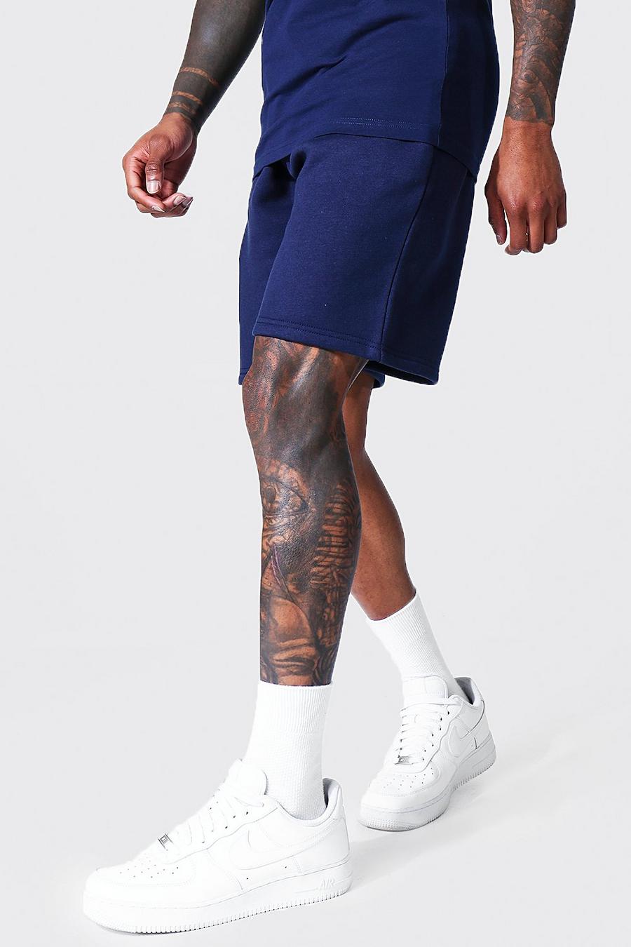  Regular Fit Jersey-Shorts, Navy image number 1