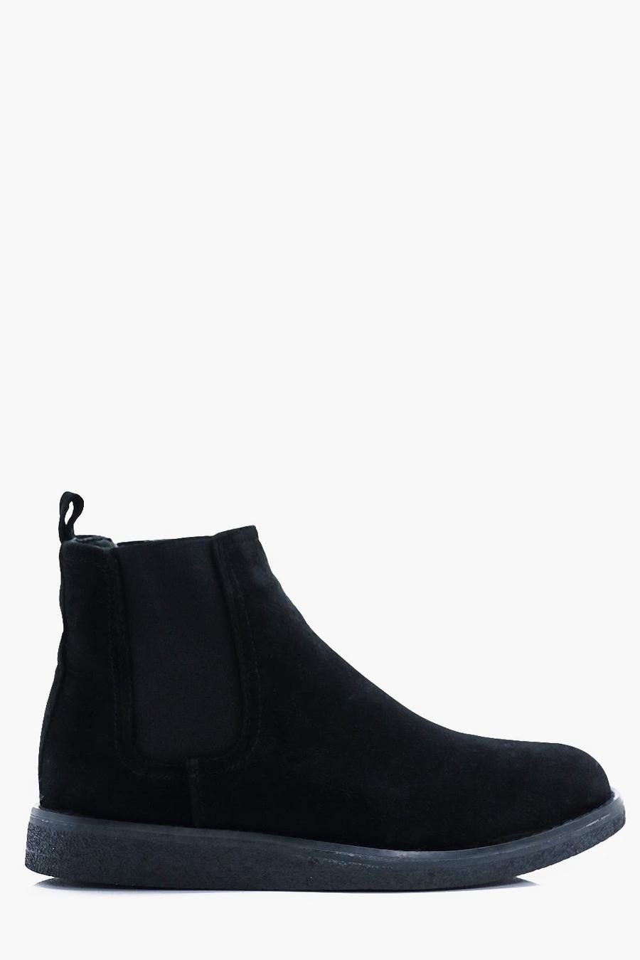 Wedge Sole Chelsea Boots, Black image number 1