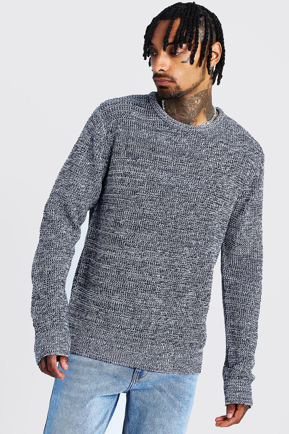 crew neck ribbed jumper