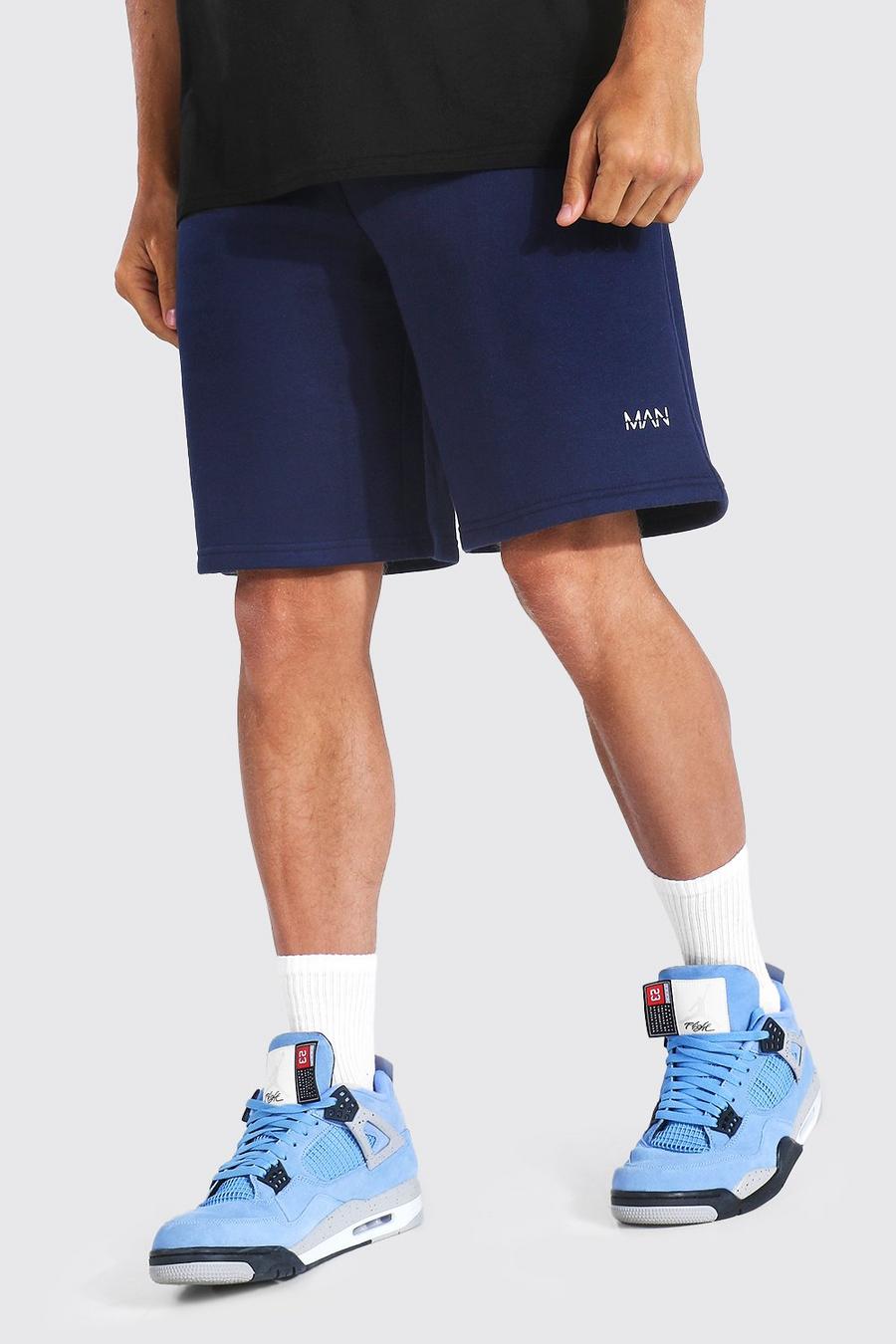 Navy Recycled Original Man Oversized Jersey Shorts