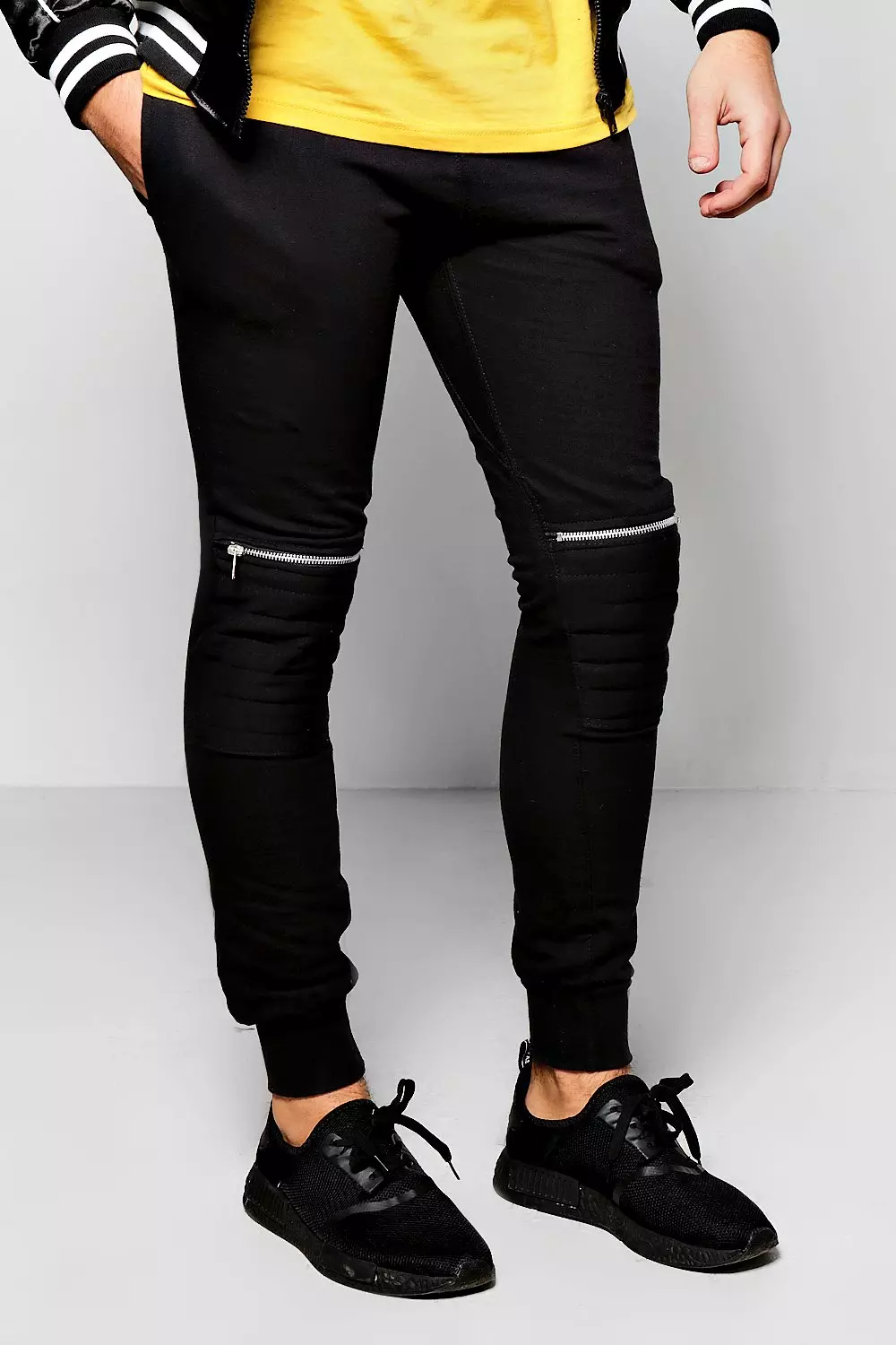 Mens hot sale zipped joggers