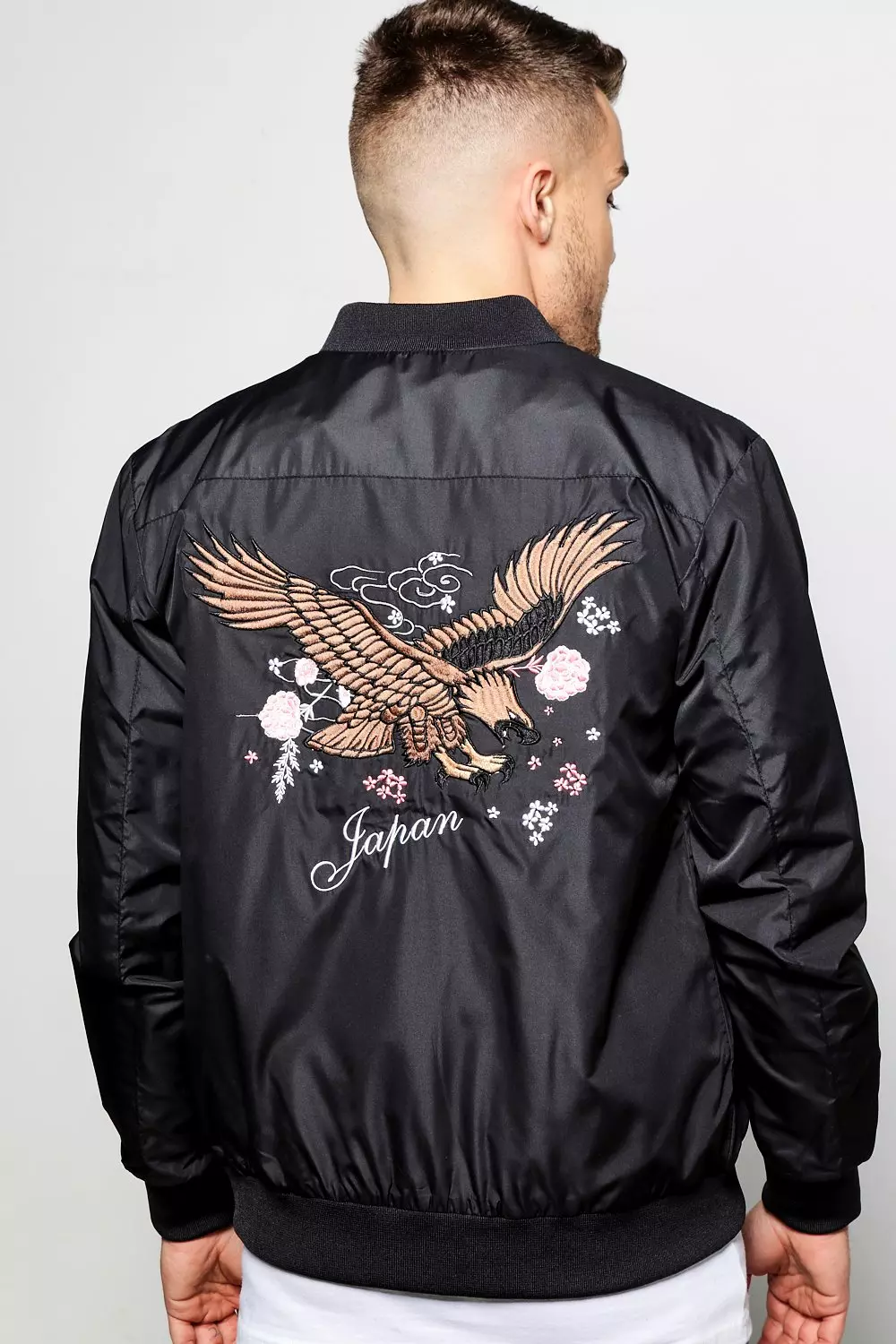 Embroidered on sale bomber jacket