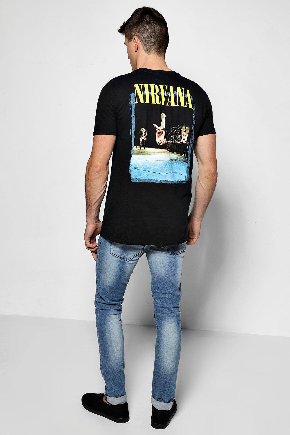 【boohoo】ニルヴァーナ Face License T-shirt 関送込み Oversized Nirvana Face License T-shirt | boohooMAN USA