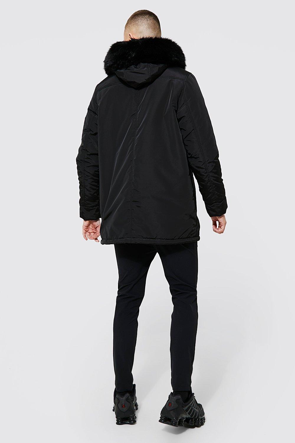 Ma1 parka with deals faux fur hood