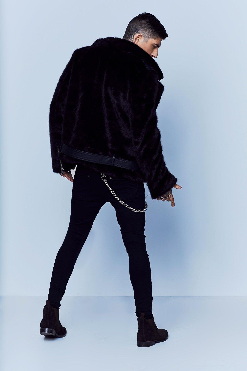 Premium Oversized Faux Fur Moto Jacket | boohoo USA Premium Oversized Faux Fur Moto Jacket | boohoo USA