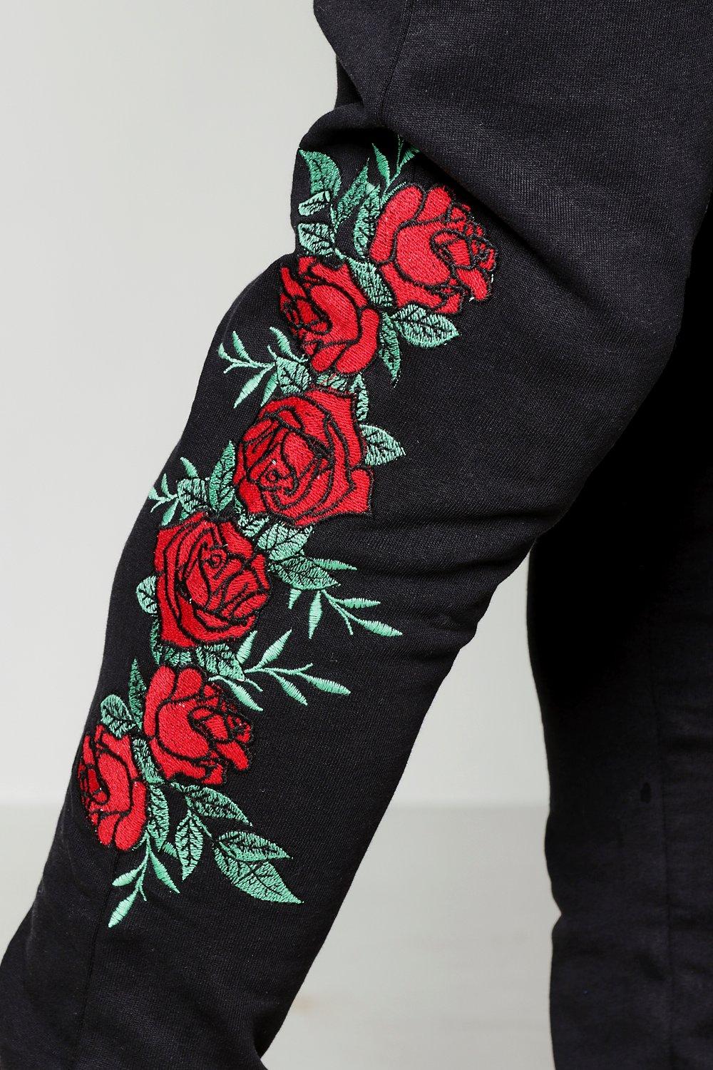 joggers with roses