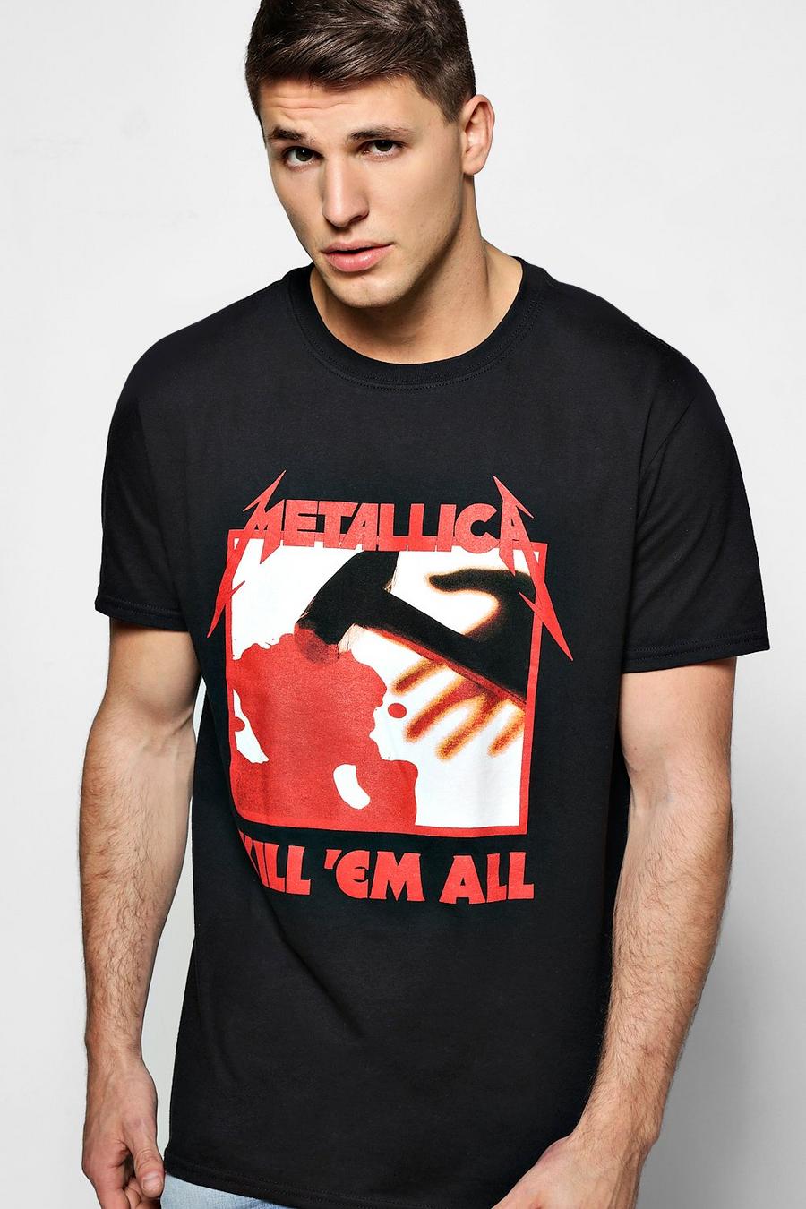 Übergroßes „Metallica“-T-Shirt, Schwarz image number 1