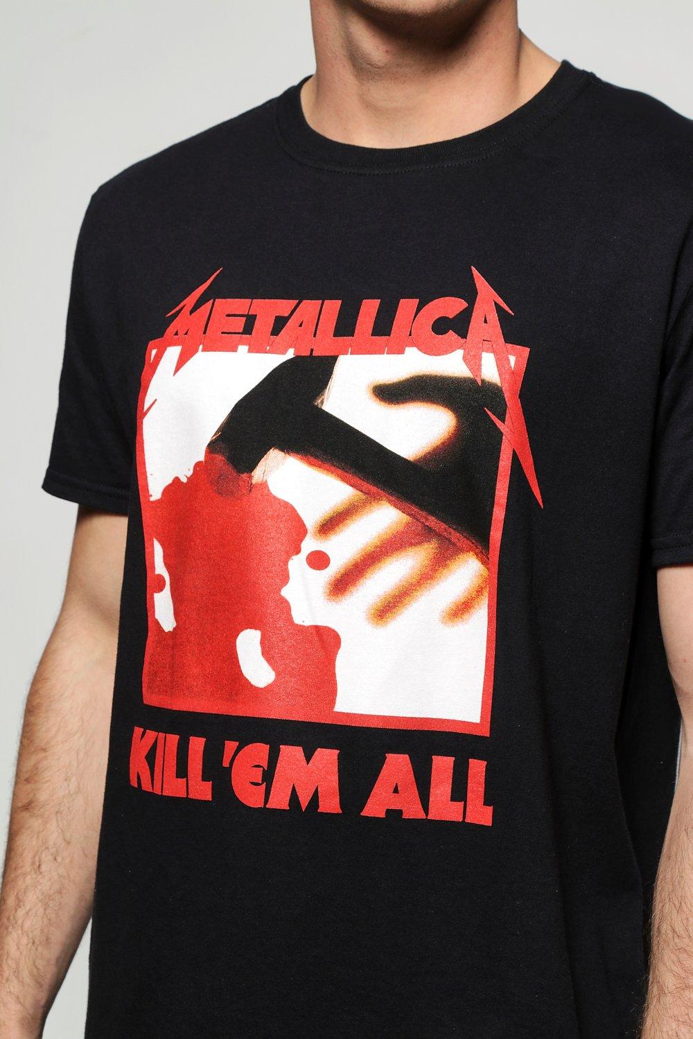 black and red metallica shirt