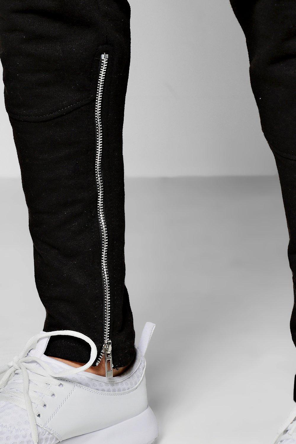 Zip best sale leg joggers