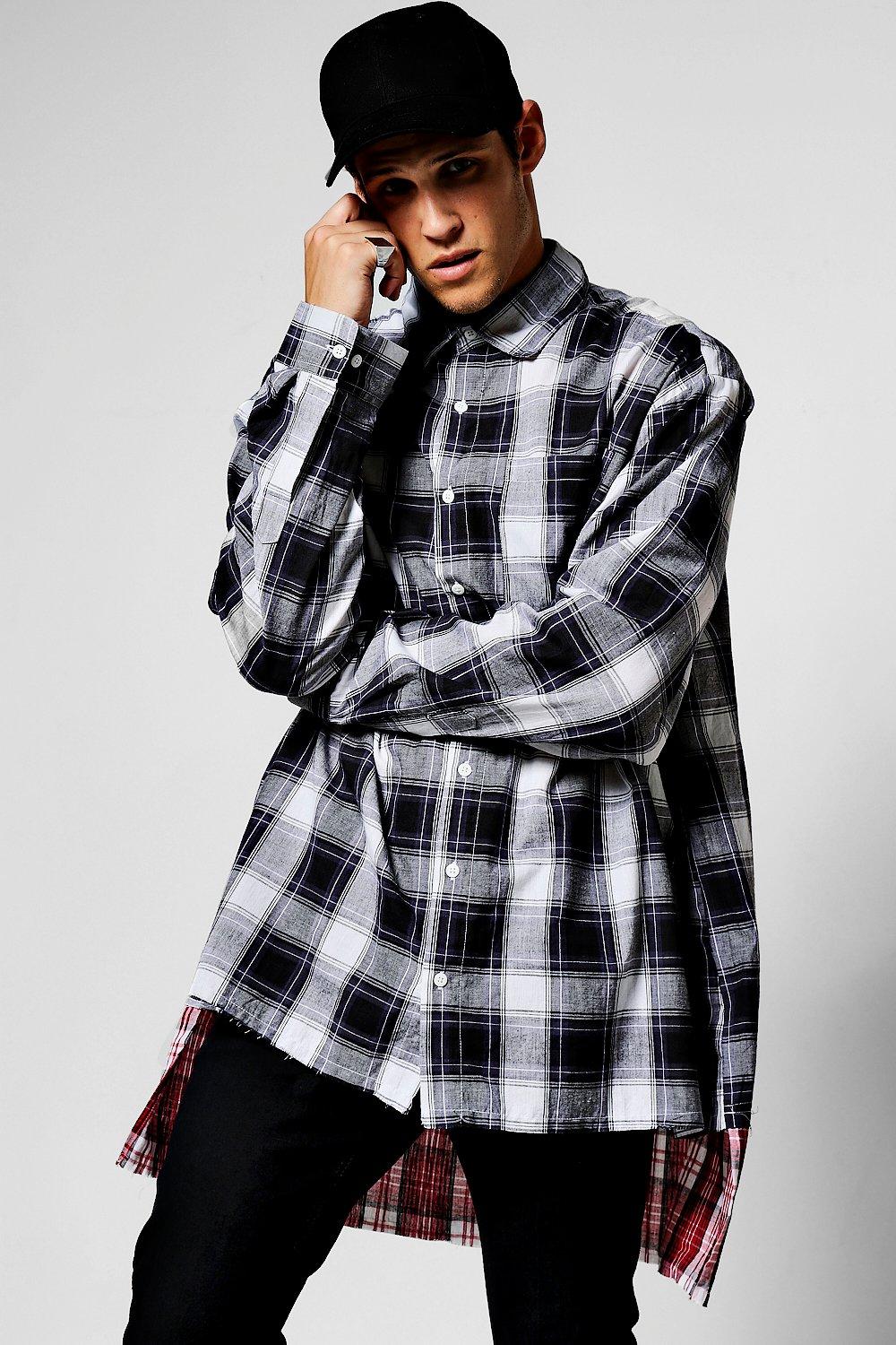 baggy checked shirt