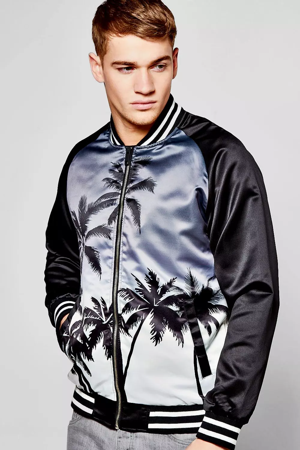 Palm print hot sale bomber jacket