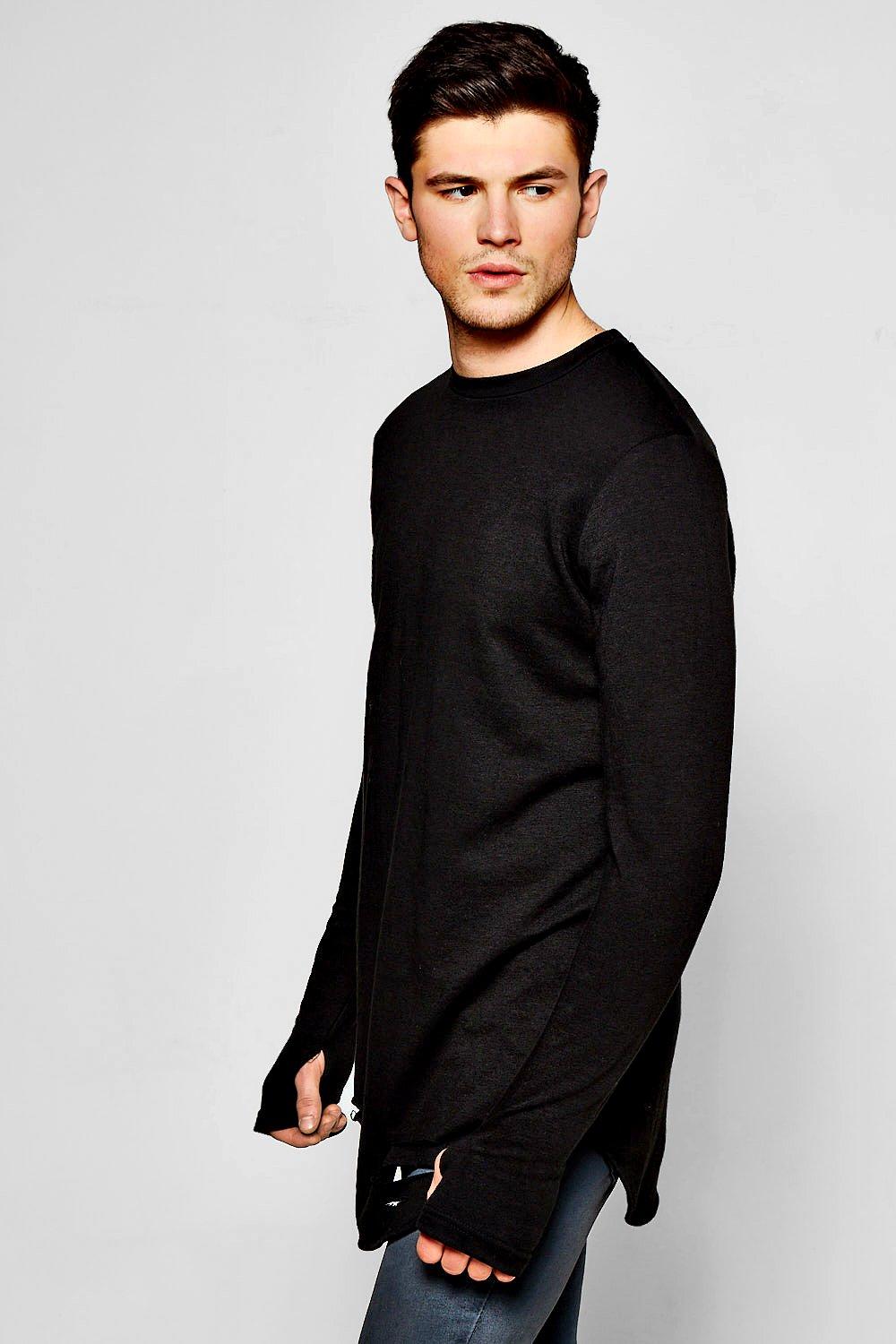 thumb hole sweater mens