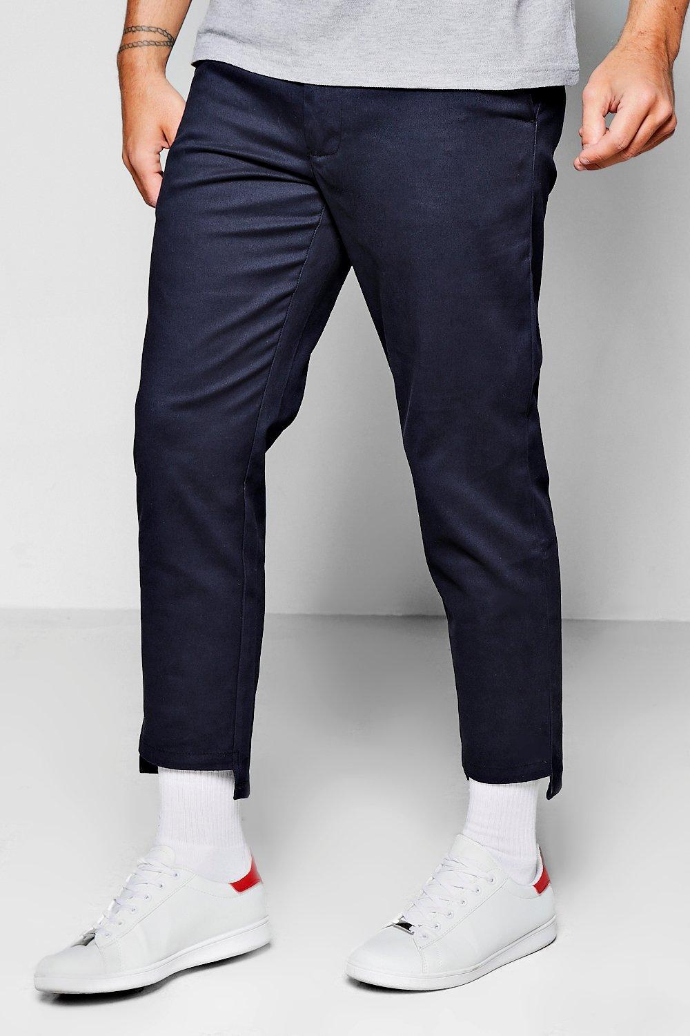 skinny fit navy chinos