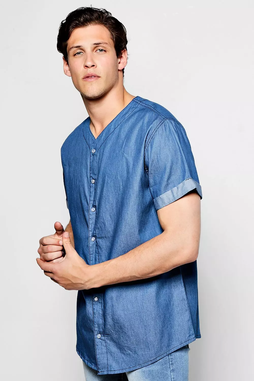 ALTERNATIVE Chambray Baseball Jersey  Baseball jerseys, Chambray, Menswear