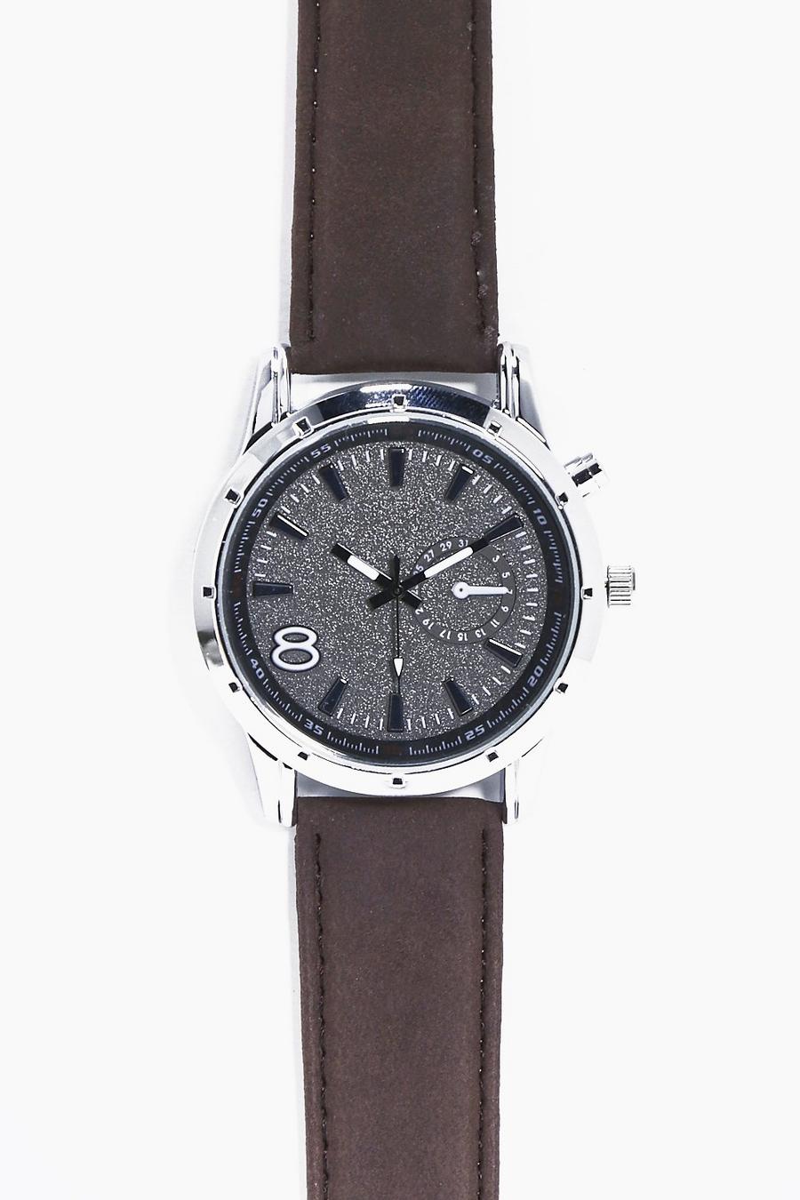 Brown Multiface Oversize Watch image number 1