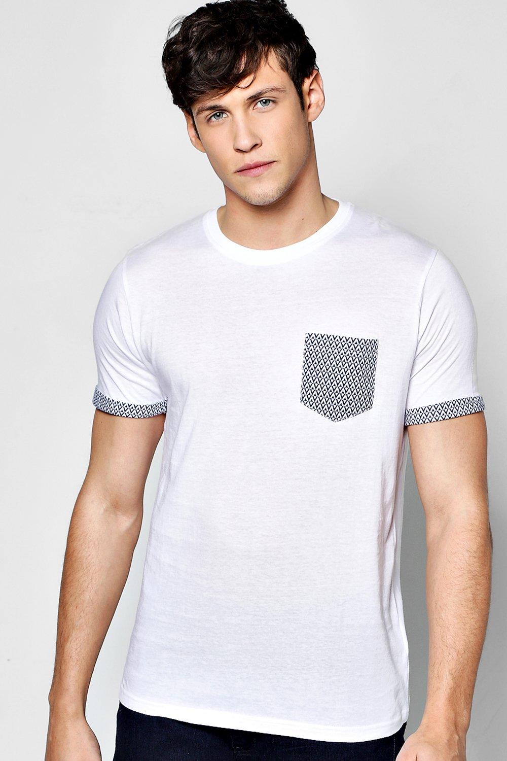 Geo print. Pocket t Shirt.