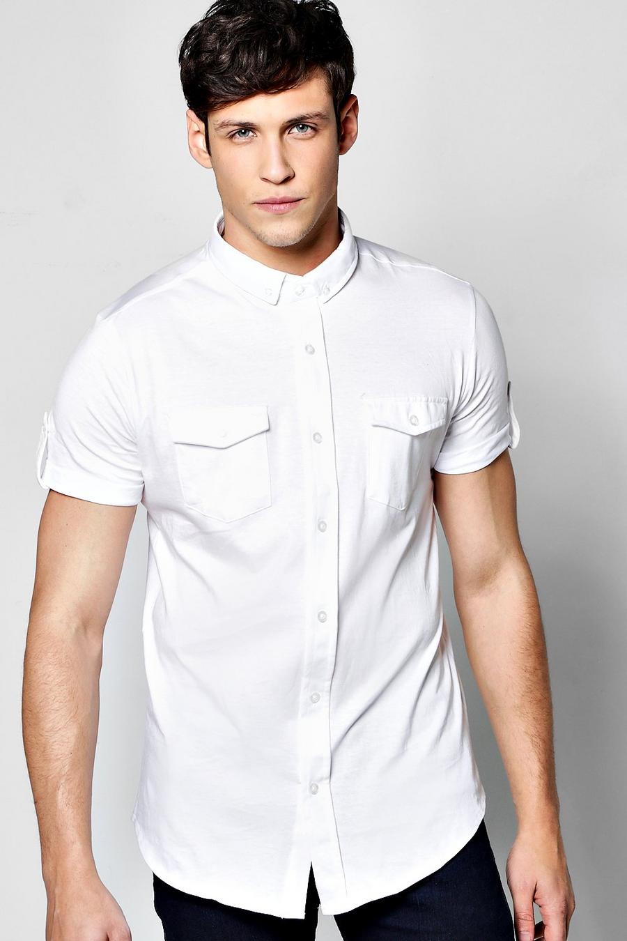 White bianco Short Sleeve Jersey Shirt image number 1