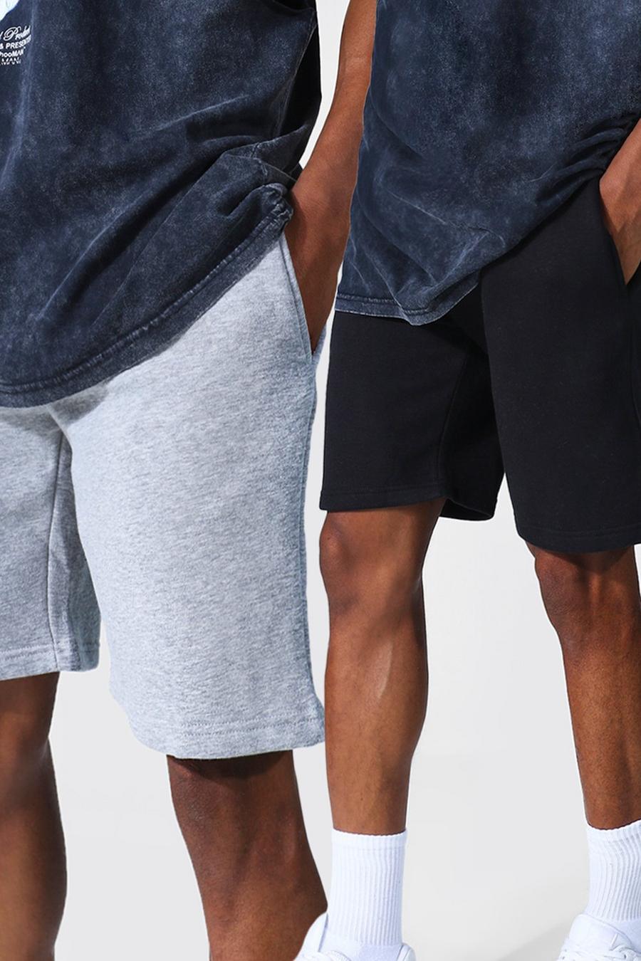 Pantaloncini medi comodi in jersey - set di 2 paia, Multi image number 1
