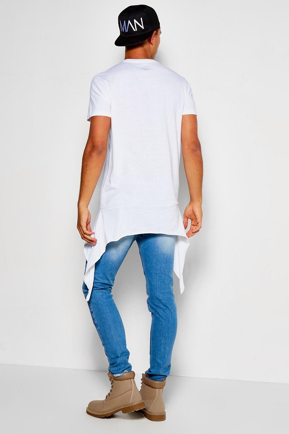 Men's Longline T-Shirt With Split Dip Hem