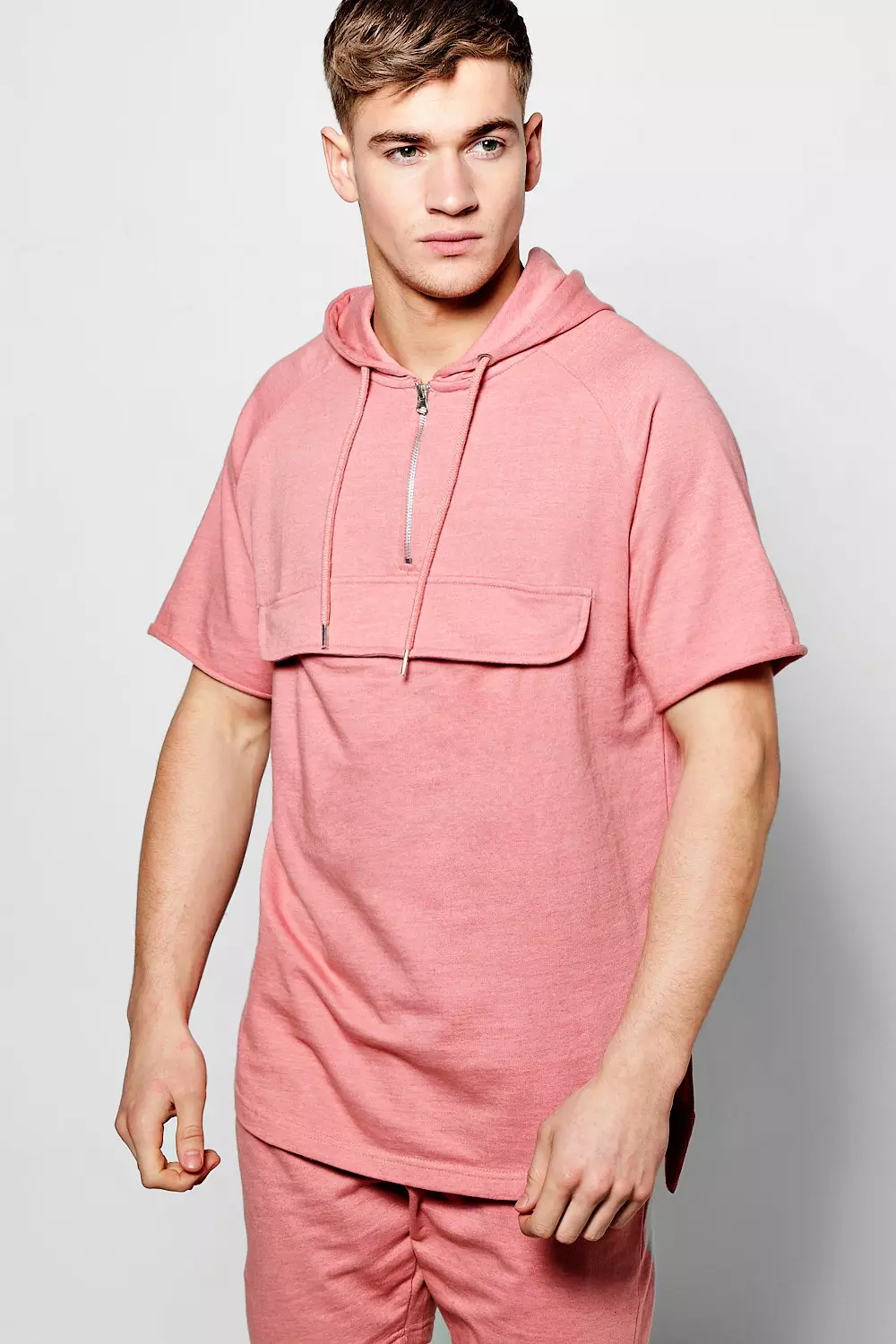 Short sleeve hot sale hoodie set