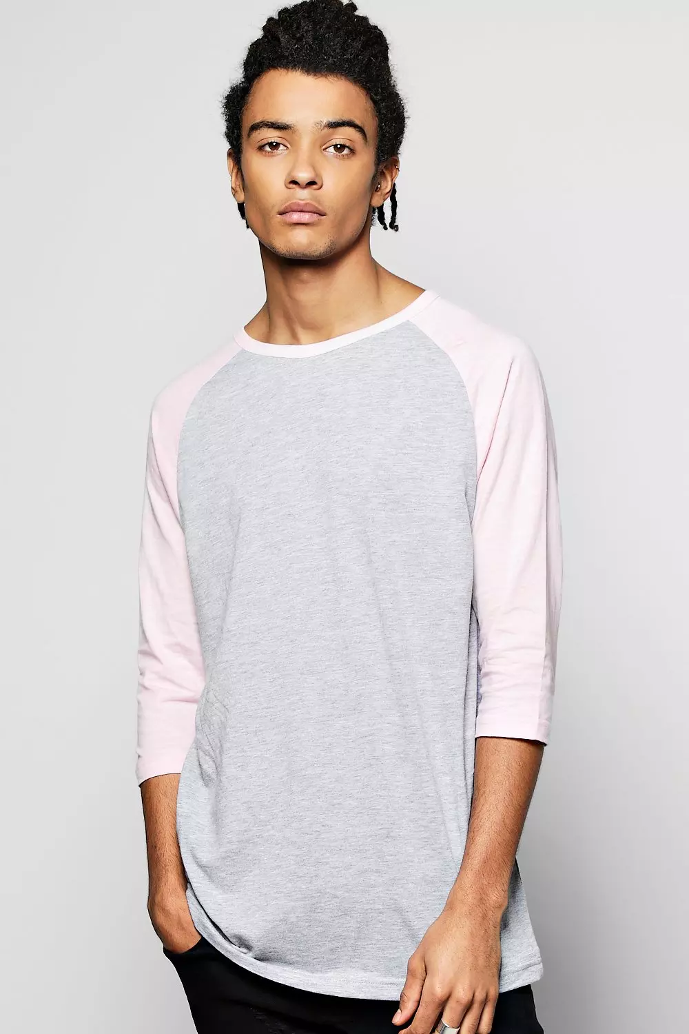 【BAON】[unisex] Poma Lettering Raglan Color Matching L/S T Boohoo ME