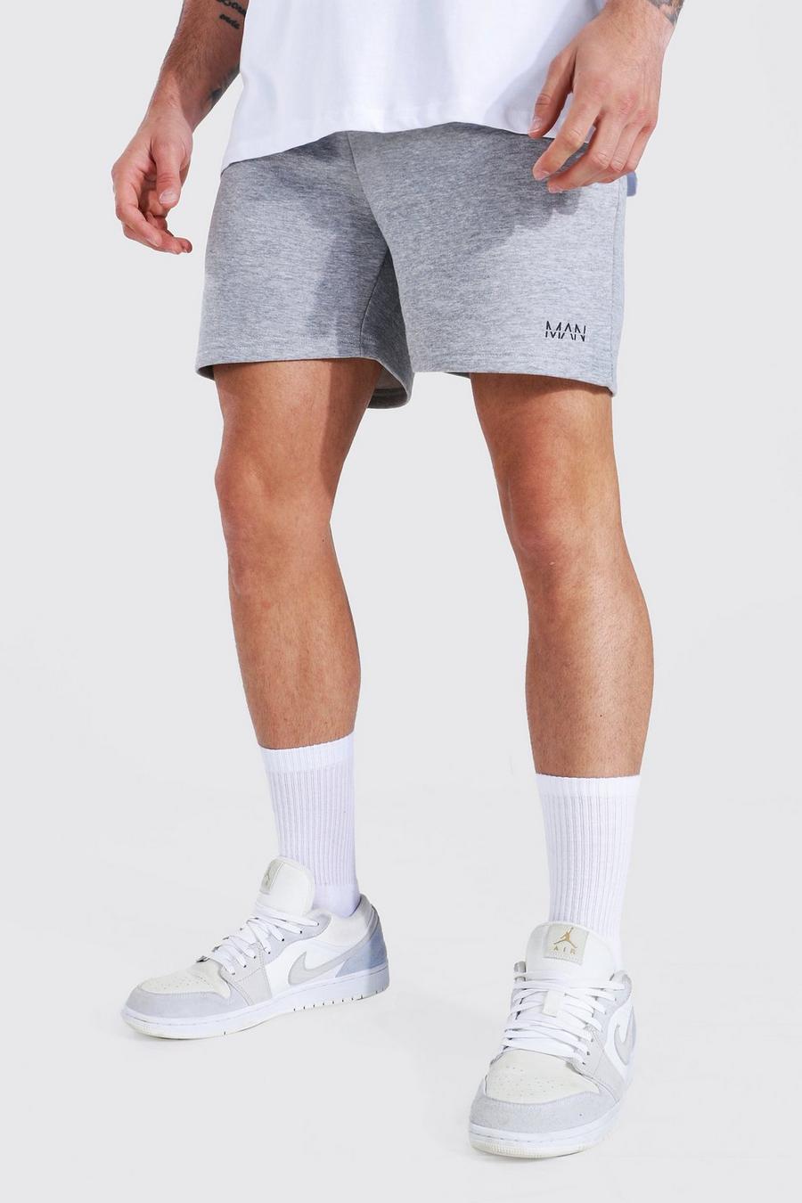 Grey marl Man Jersey Regular Fit Shorts image number 1