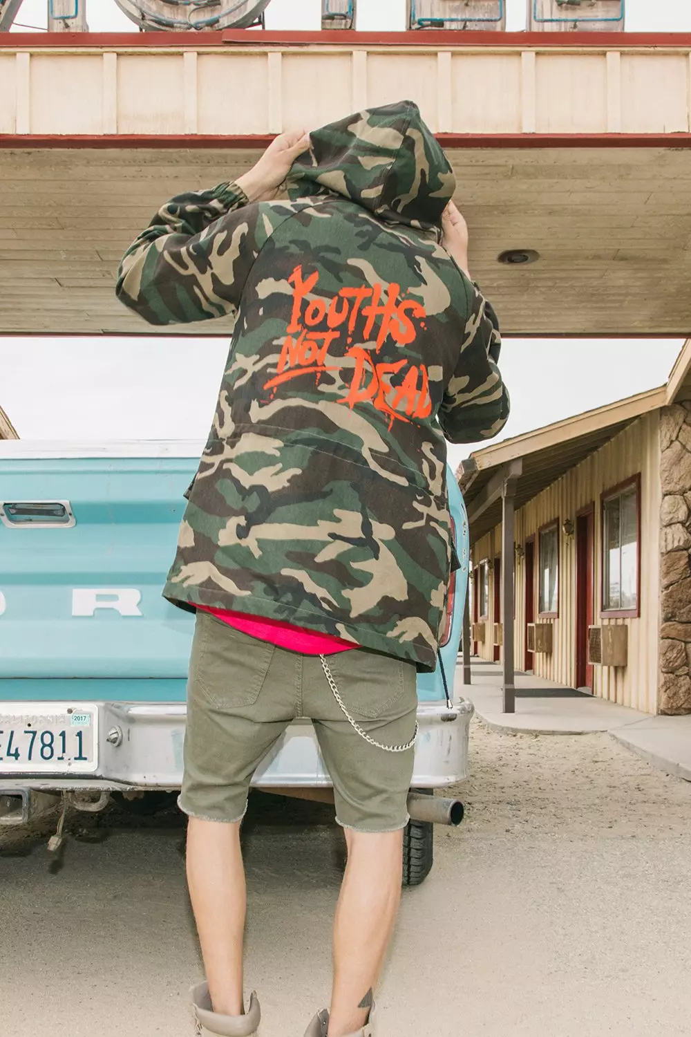 Camo hot sale drawstring jacket