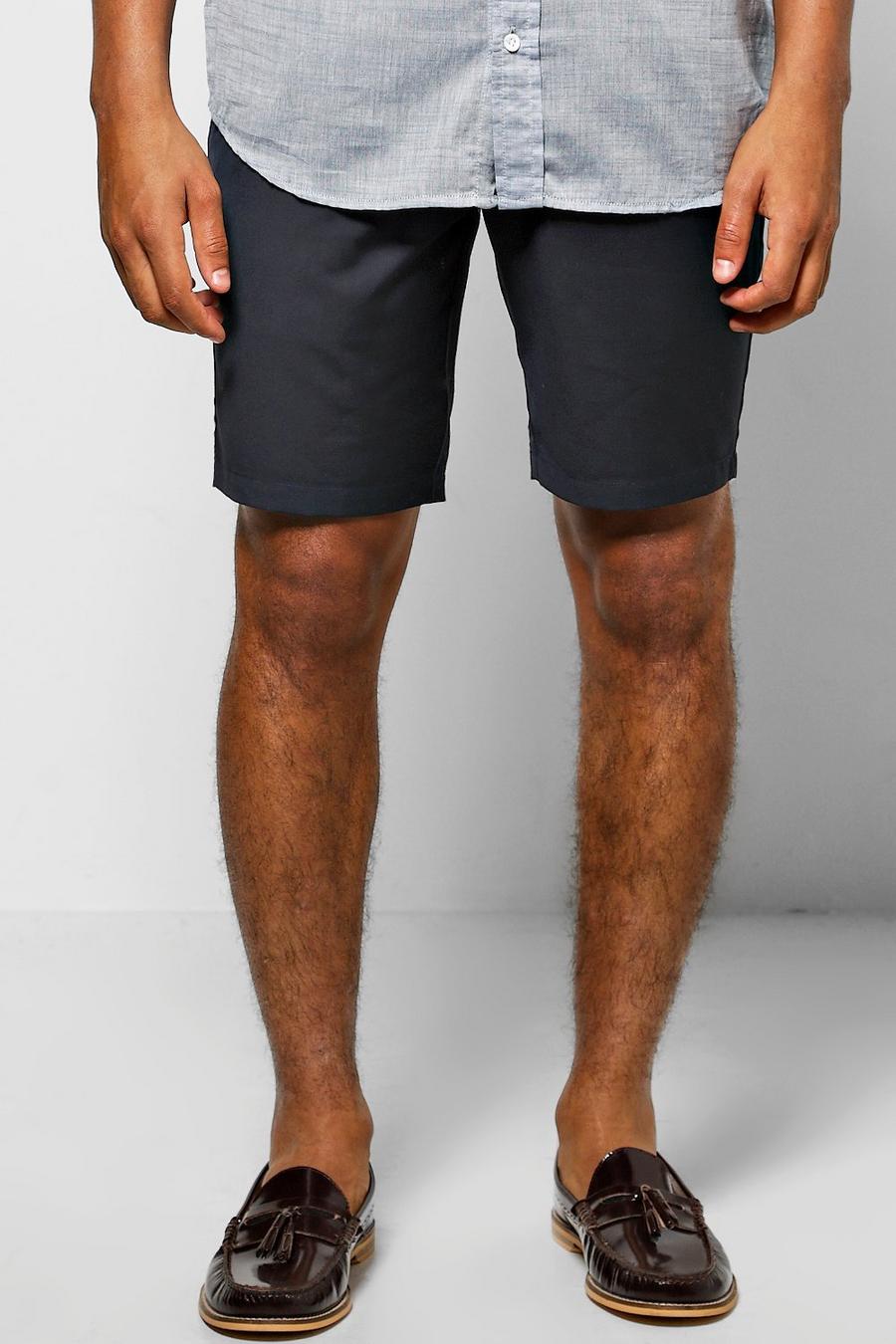 Elegant geschnittene Shorts, Marineblau image number 1